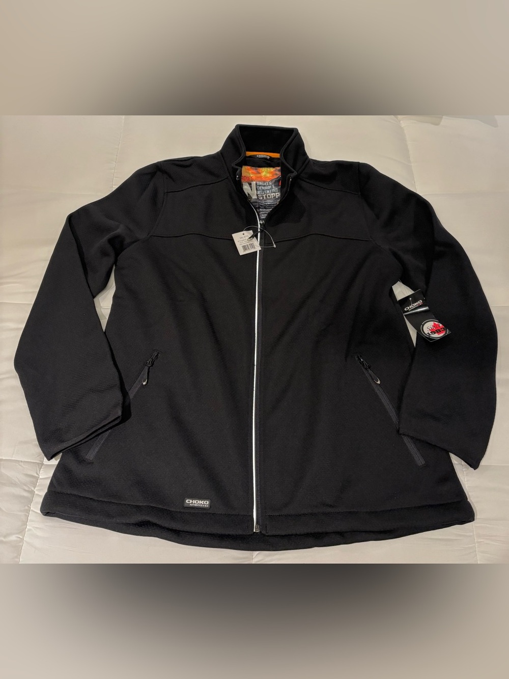 Choko Authentics Ladies 2XL Black Motorsport Biker Jacket Soft Shell NWT